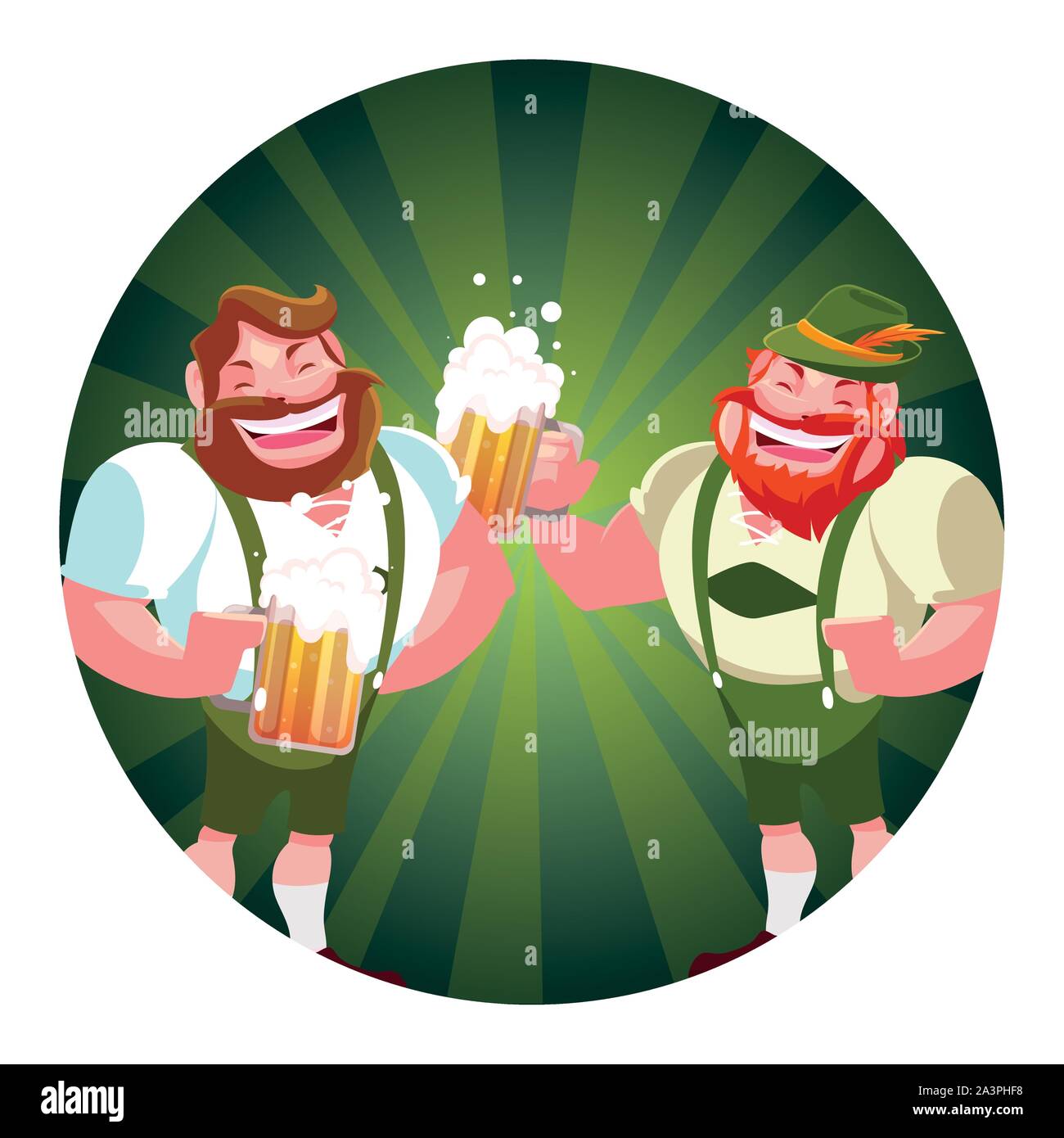 men with beer glass in hand in white background vector illustration ...