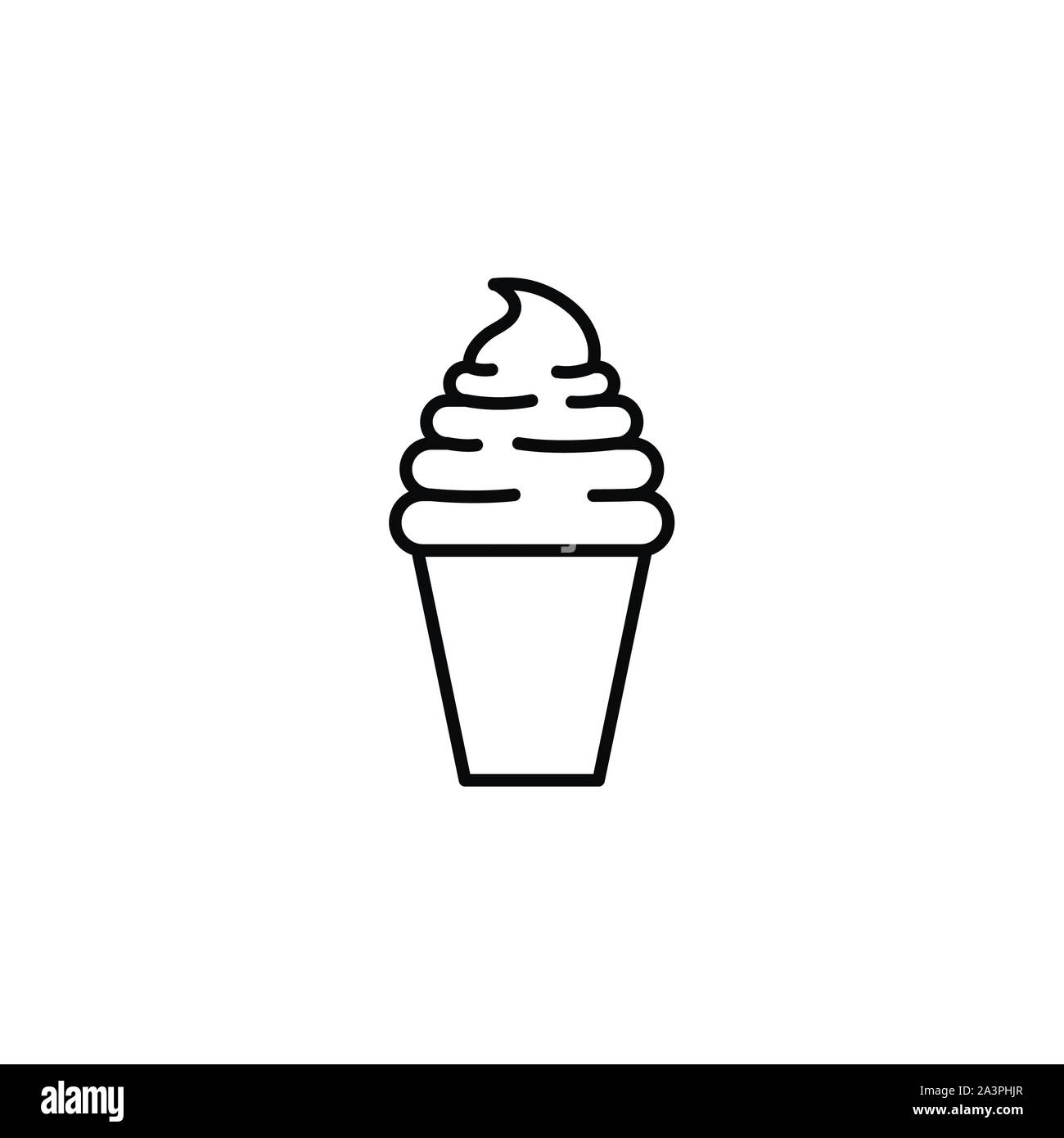 ice cream sweet and candies icon line illustration Stock Vector Image ...