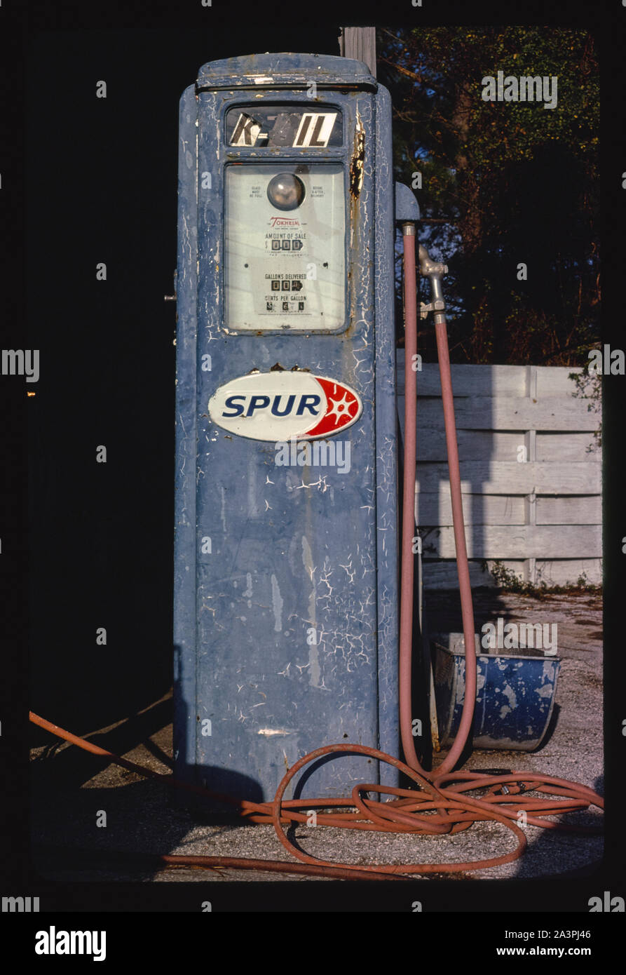 Spur gas pumps, Route 84, Valdosta, Stock Photo Alamy