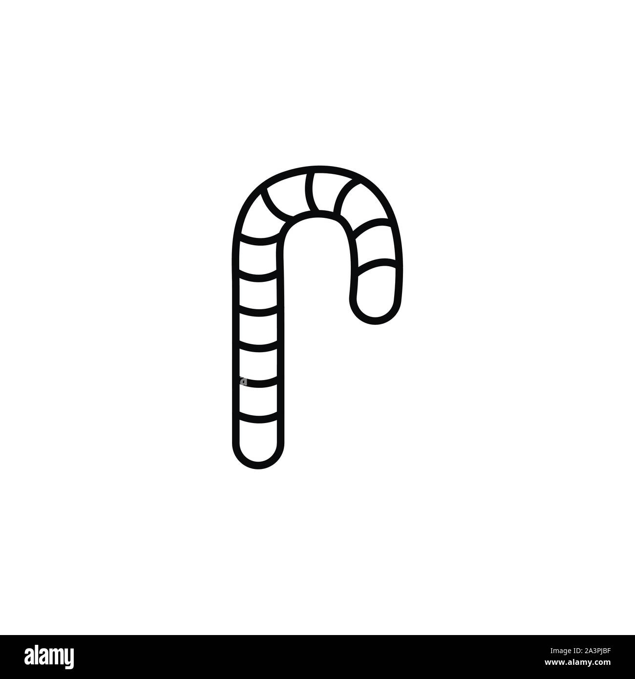 candy cane sweet and candies icon line illustration Stock Vector Image ...