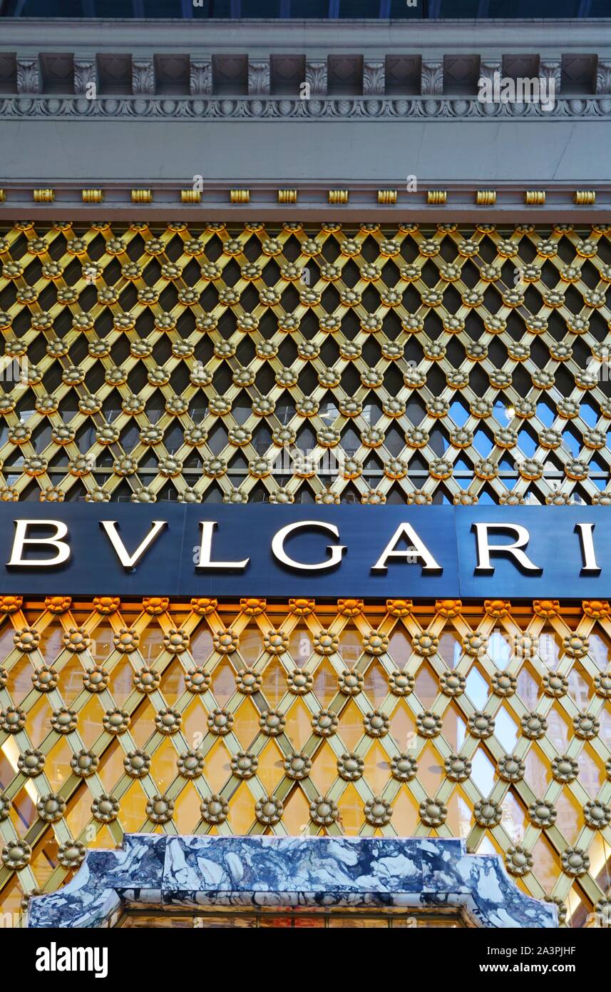 NEW YORK CITY, NY -4 OCT 2019- View of a Bulgari store on Fifth Avenue in New  York, USA. Bulgari is an Italian luxury jewelry brand Stock Photo - Alamy