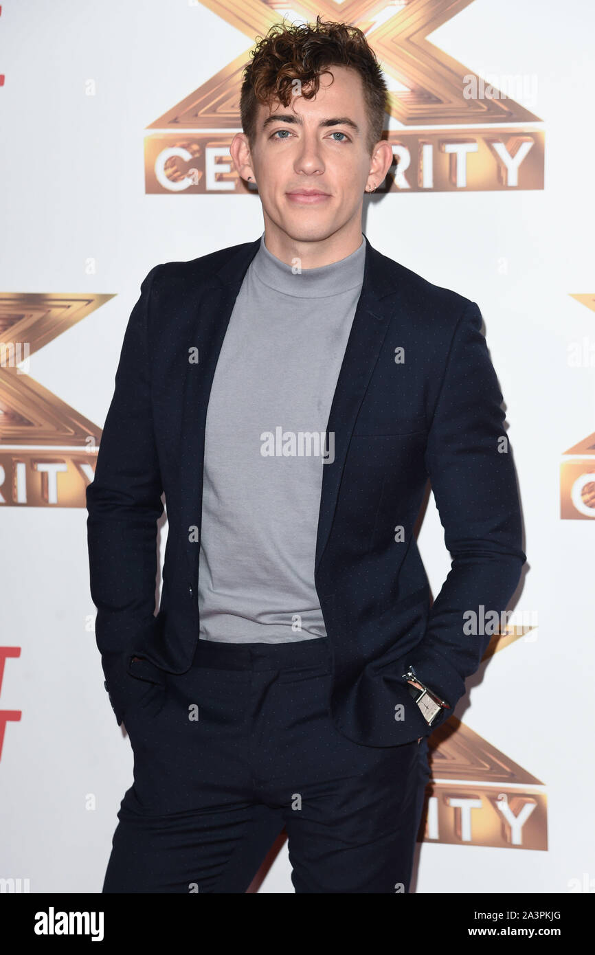LONDON, UK. October 09, 2019: Kevin McHale at the photocall for 'The X Factor: Celebrity', London. Picture: Steve Vas/Featureflash Credit: Paul Smith/Alamy Live News Stock Photo