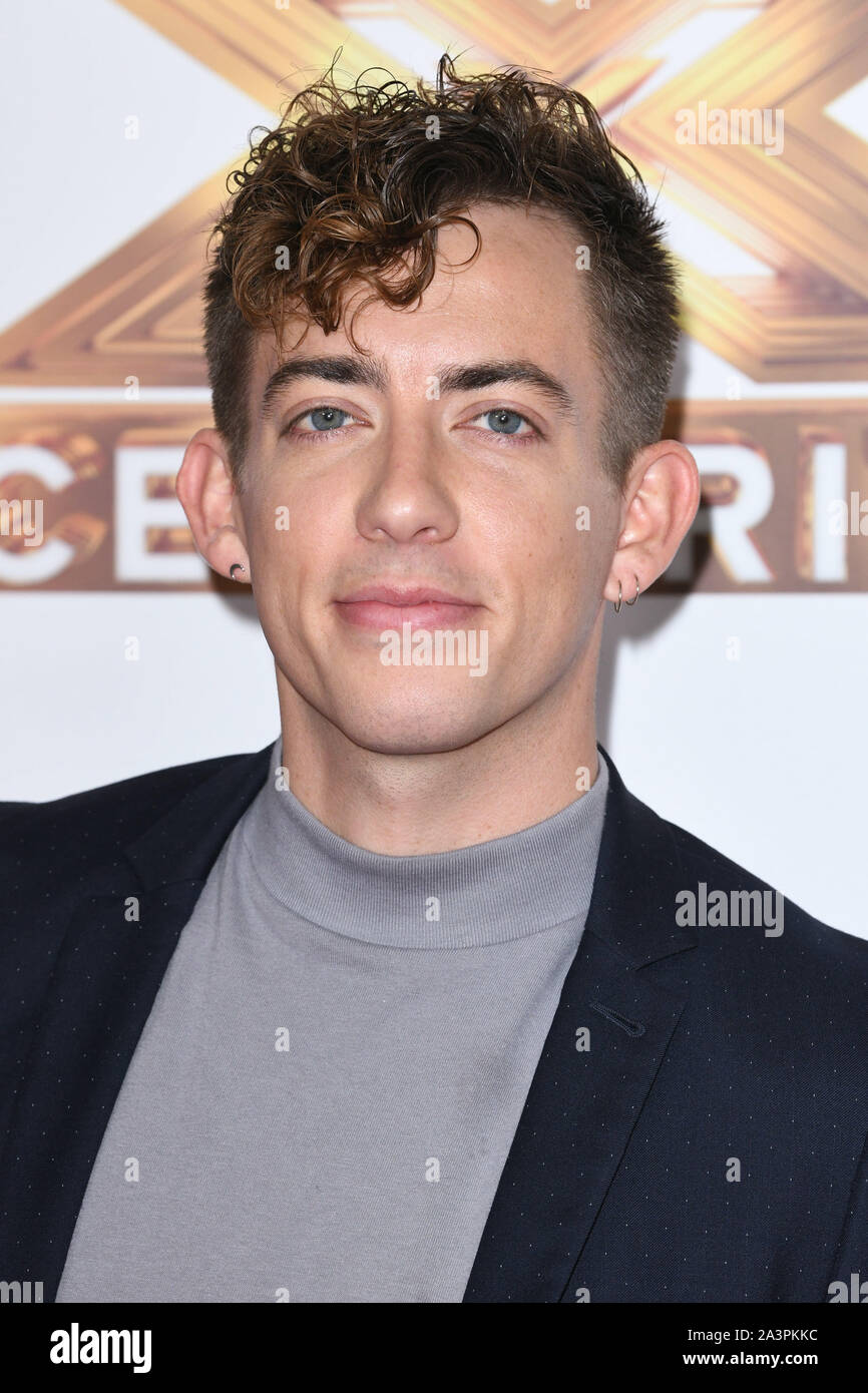 LONDON, UK. October 09, 2019: Kevin McHale at the photocall for 'The X Factor: Celebrity', London. Picture: Steve Vas/Featureflash Credit: Paul Smith/Alamy Live News Stock Photo