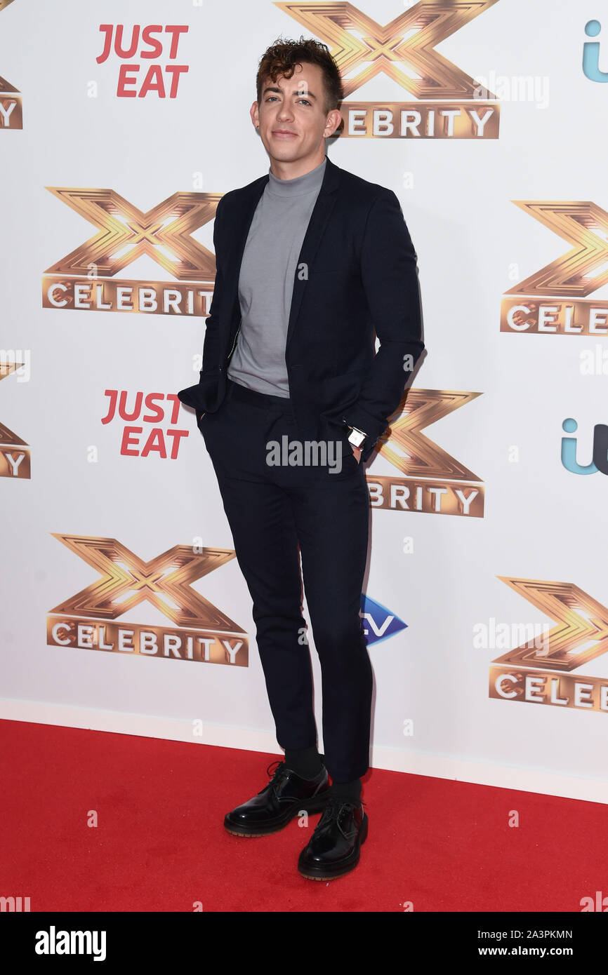 LONDON, UK. October 09, 2019: Kevin McHale at the photocall for 'The X Factor: Celebrity', London. Picture: Steve Vas/Featureflash Credit: Paul Smith/Alamy Live News Stock Photo