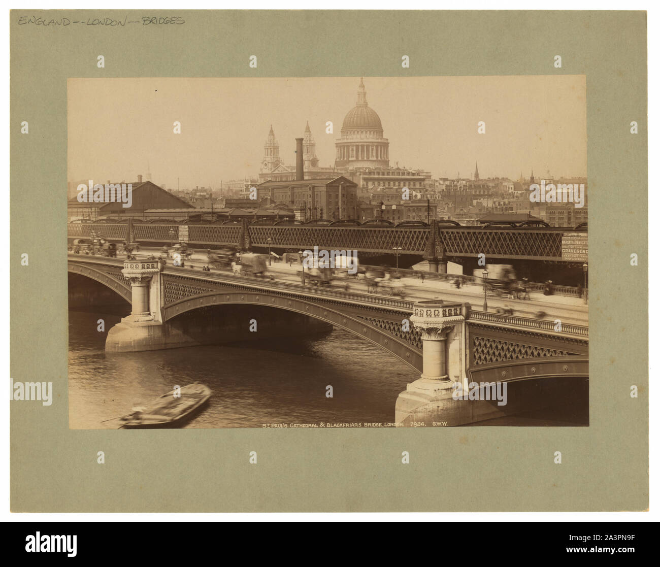 St. Paul's Cathedral & Blackfriars Bridge, London / G.W.W. Stock Photo