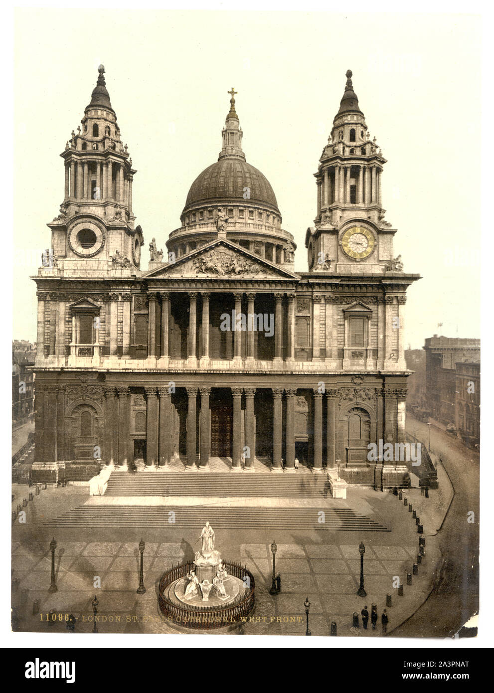 St. Paul's Cathedral, West Front, London, England Forms part of: Views of the British Isles, in the Photochrom print collection. Stock Photo