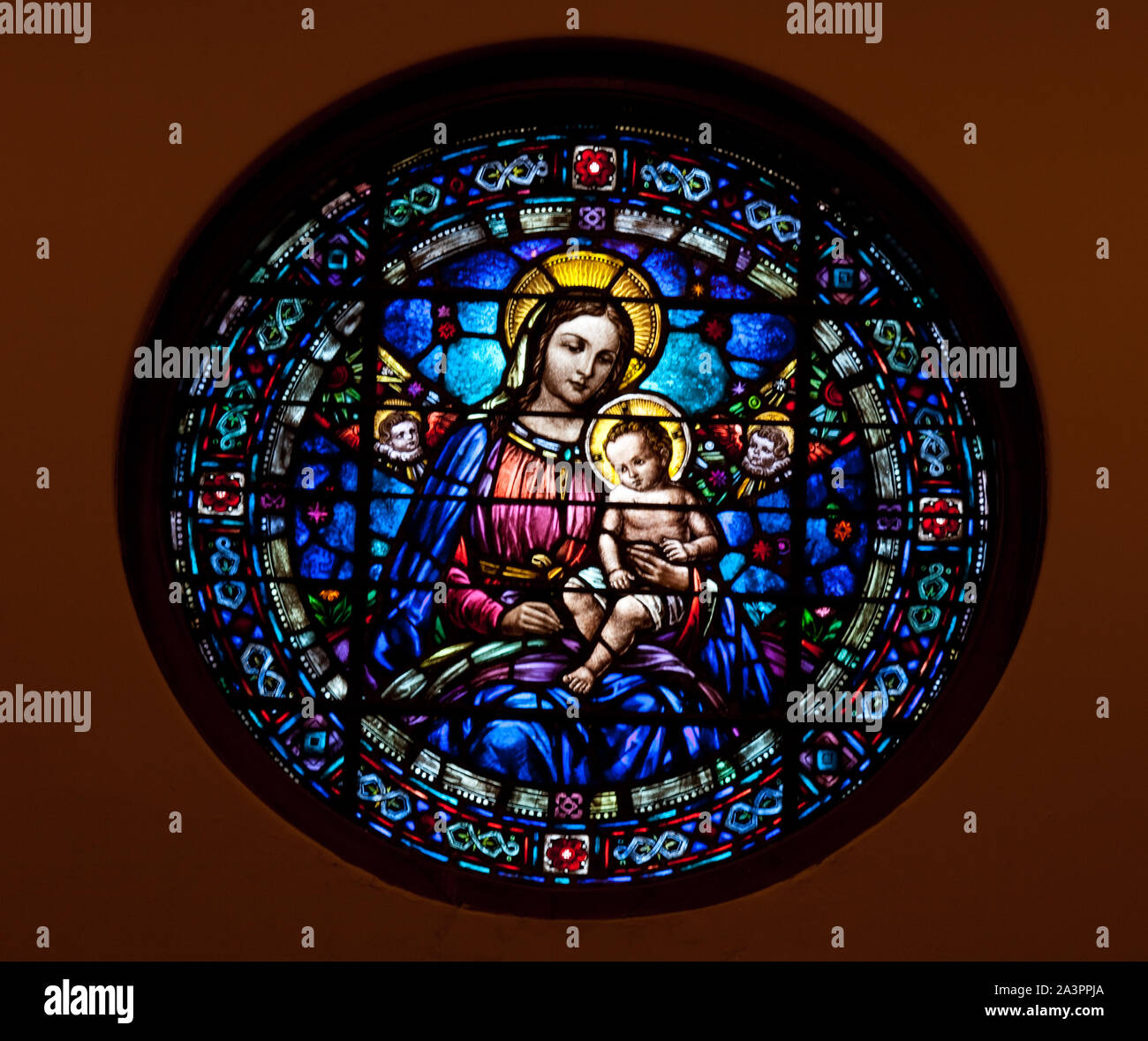 Stained glass windows, Highlands Methodist Episcopal Church at Five Points, Birmingham, Alabama