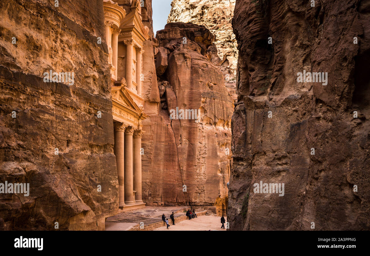 The Treasury at Petra, Jordan Stock Photo