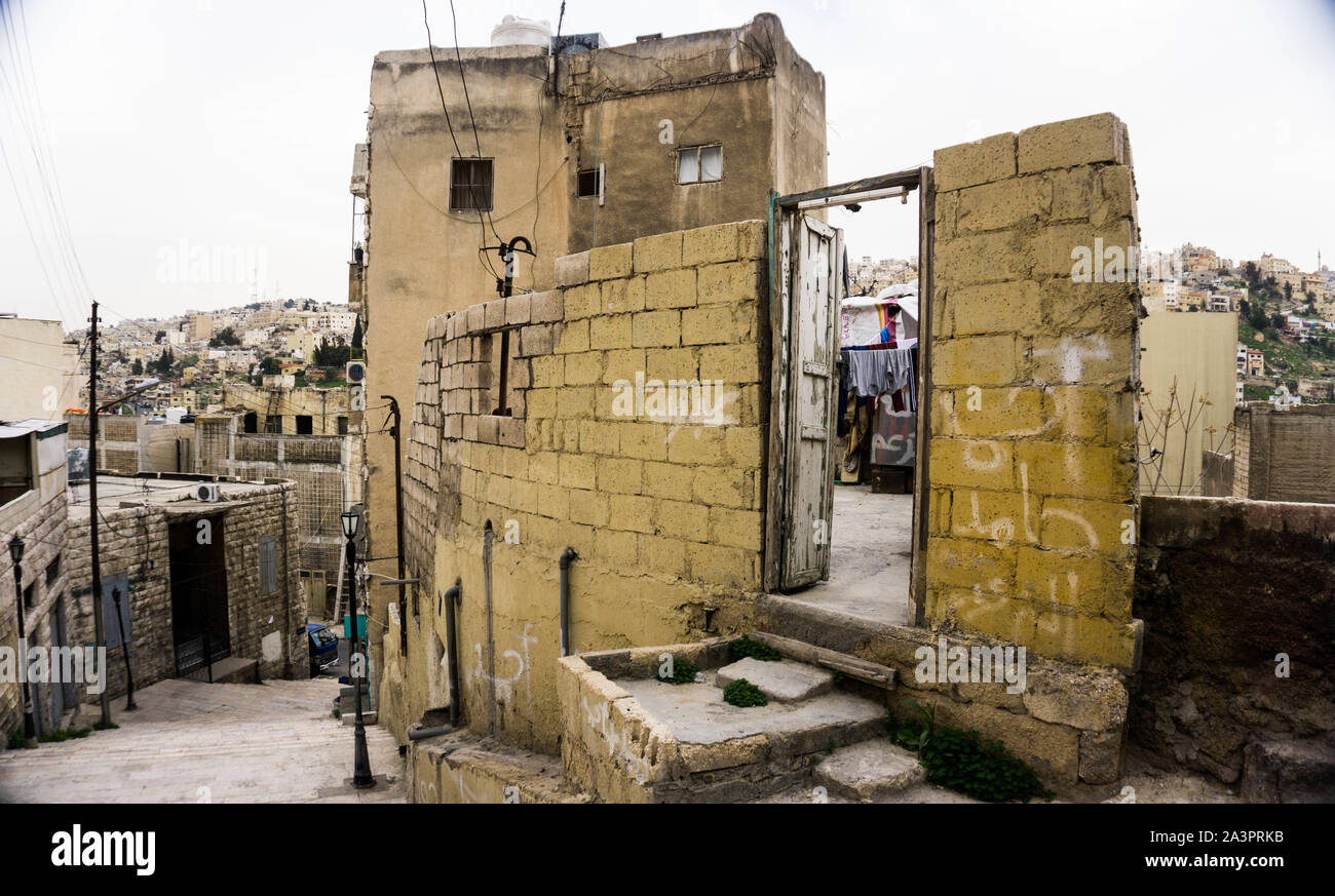 Back alley in the old quarter of Amman, Jordan Stock Photo