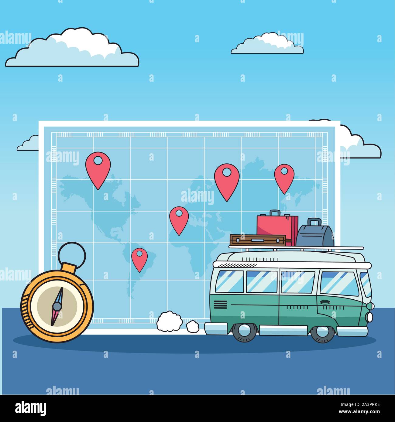 world map and travel design Stock Vector Image & Art - Alamy