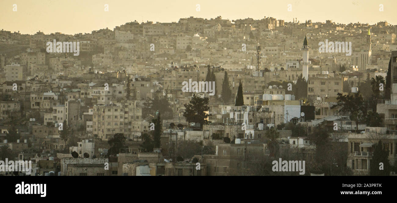 The sprawl of urban Amman, Jordan Stock Photo