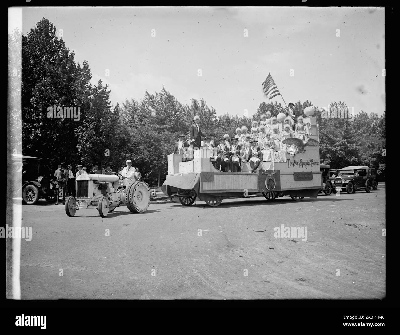 Star Spangled Banner parade float Stock Photo