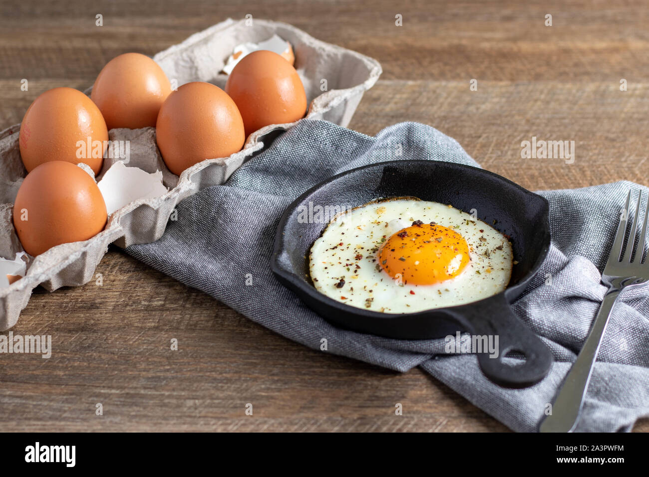 Soft boiled eggs Stock Photo