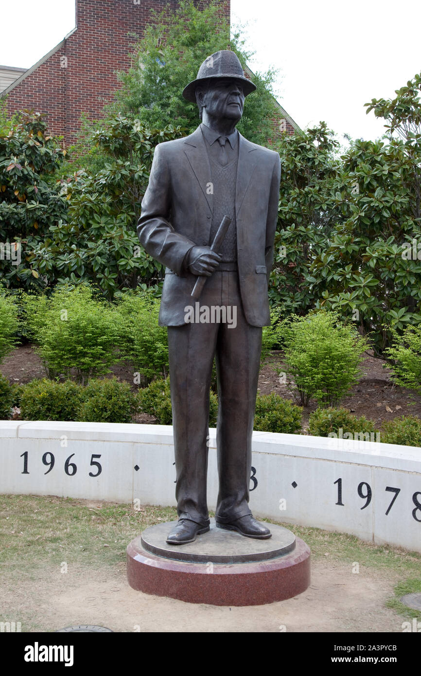 Statues outside of the Bryant-Denny Stadium to join the Statue of Nick Saban which will be erected and be placed in the Walk of Champions along with the 4 other National Championship coaches (Wallace Wade, Frank Thomas, Paul Bear Bryant, and Gene Stallings) Stock Photo