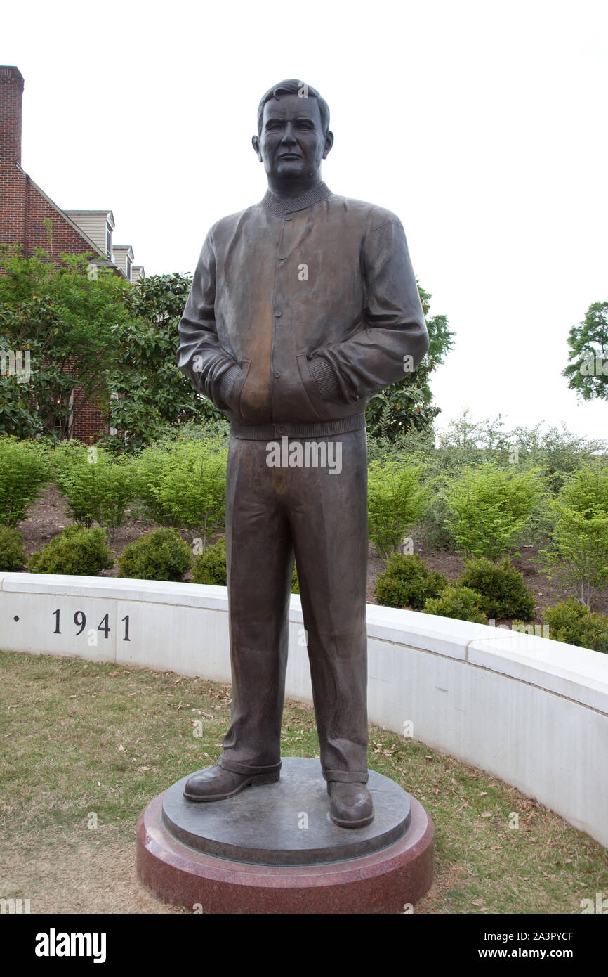 Statues outside of the Bryant-Denny Stadium to join the Statue of Nick Saban which will be erected and be placed in the Walk of Champions along with the 4 other National Championship coaches (Wallace Wade, Frank Thomas, Paul Bear Bryant, and Gene Stallings) Stock Photo