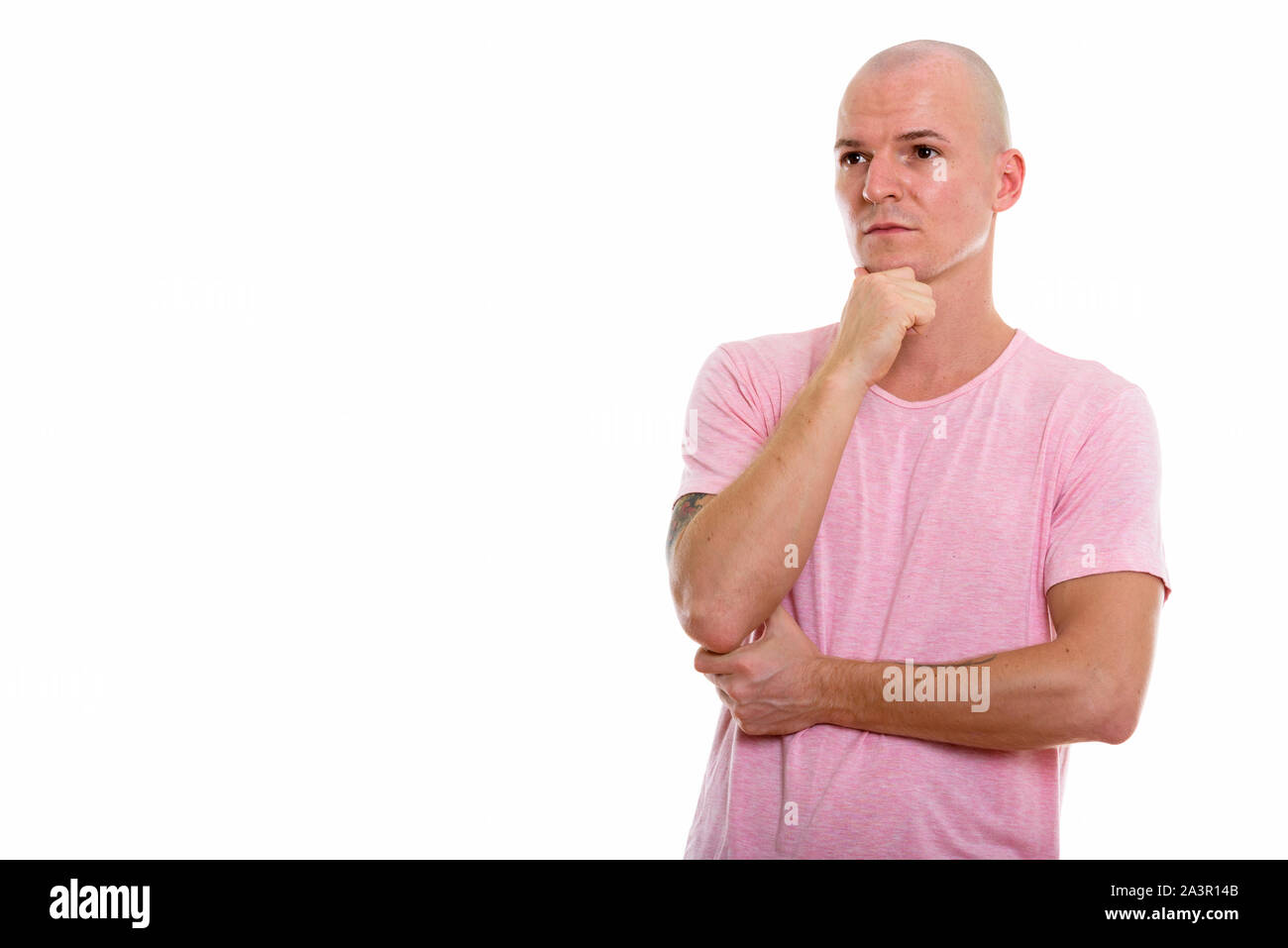 Man bald chin pensive hi-res stock photography and images - Alamy