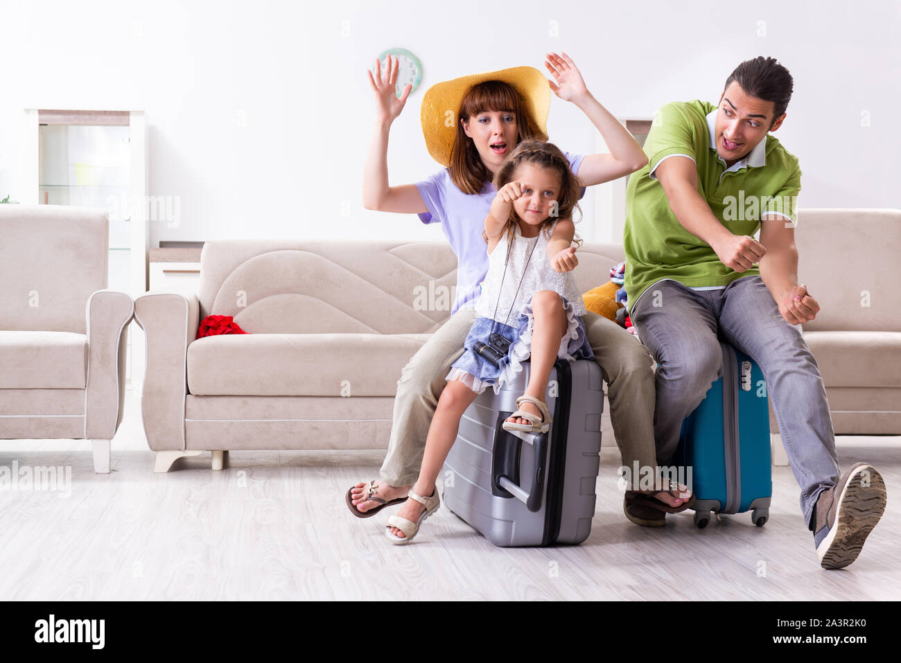 The happy family planning vacation trip Stock Photo Alamy