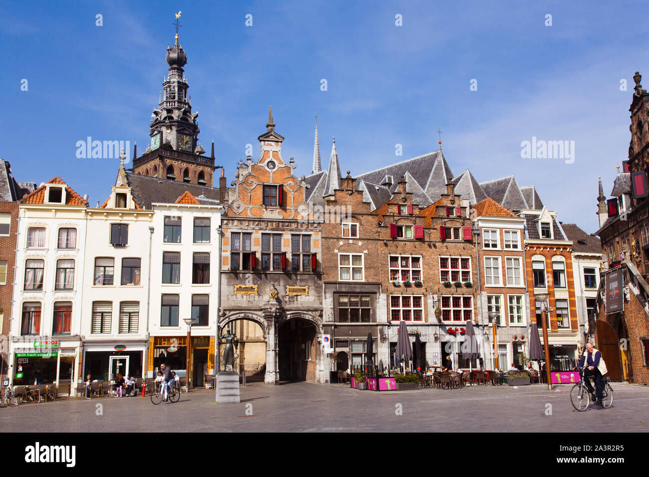 Central town square in Nijmegen, Netherlands Stock Photo