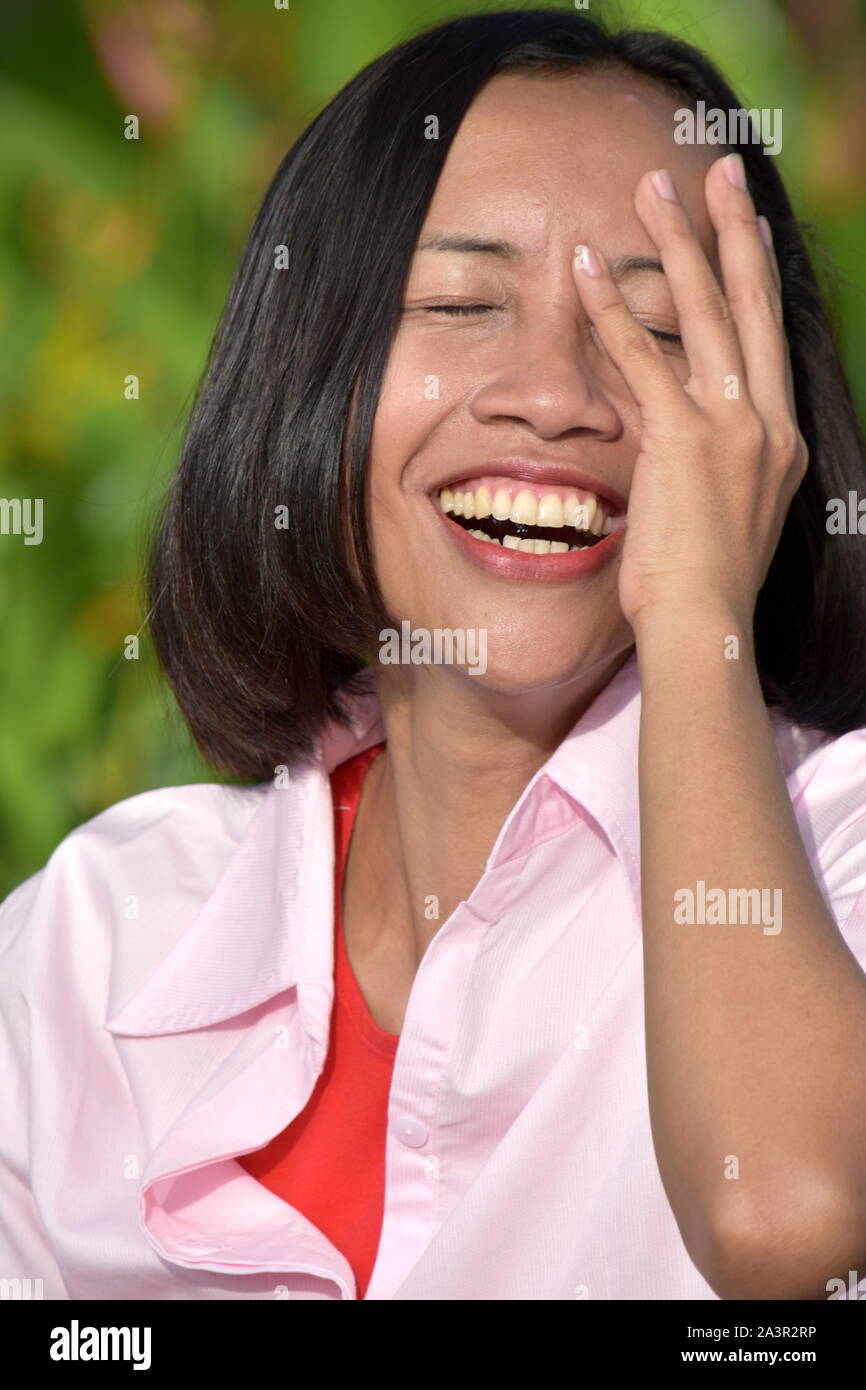 Young Diverse Female Laughing Stock Photo