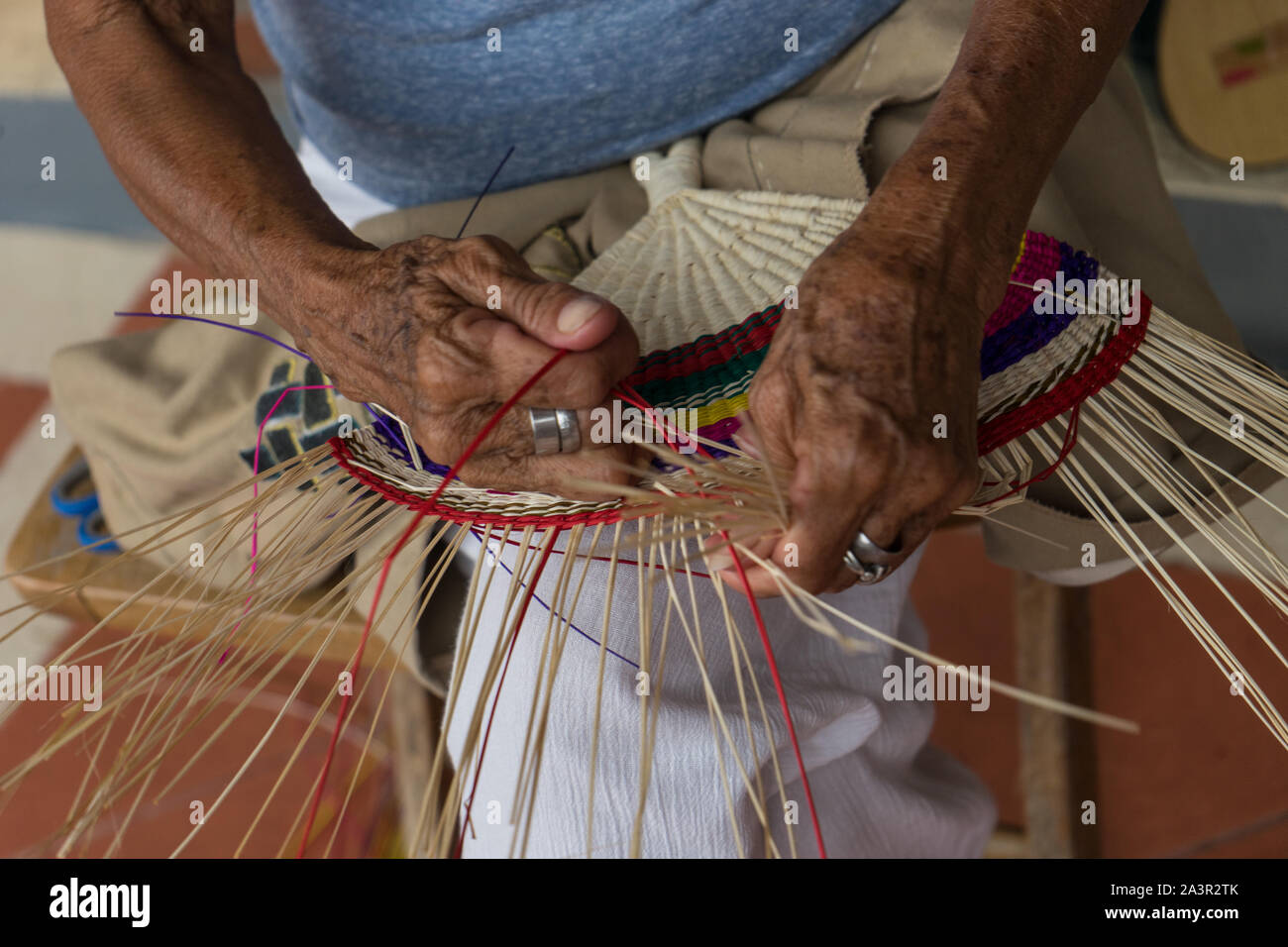 hand weaving in South America Stock Photo Alamy