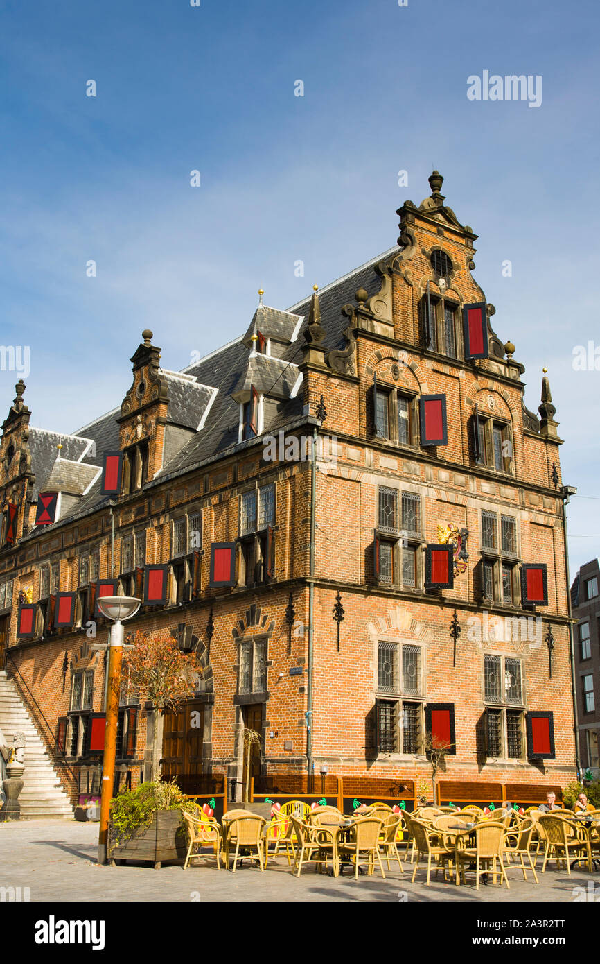 Waag or Waaghouis, the weigh house was built in 1612 in the main square of Nijmegen. Stock Photo
