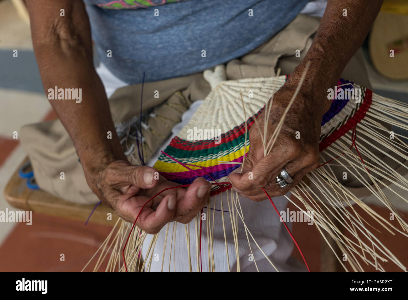 hand weaving in South America Stock Photo Alamy