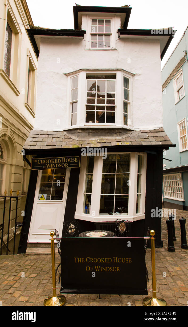 The Crooked House of Windsor, now a restaurant Stock Photo Alamy