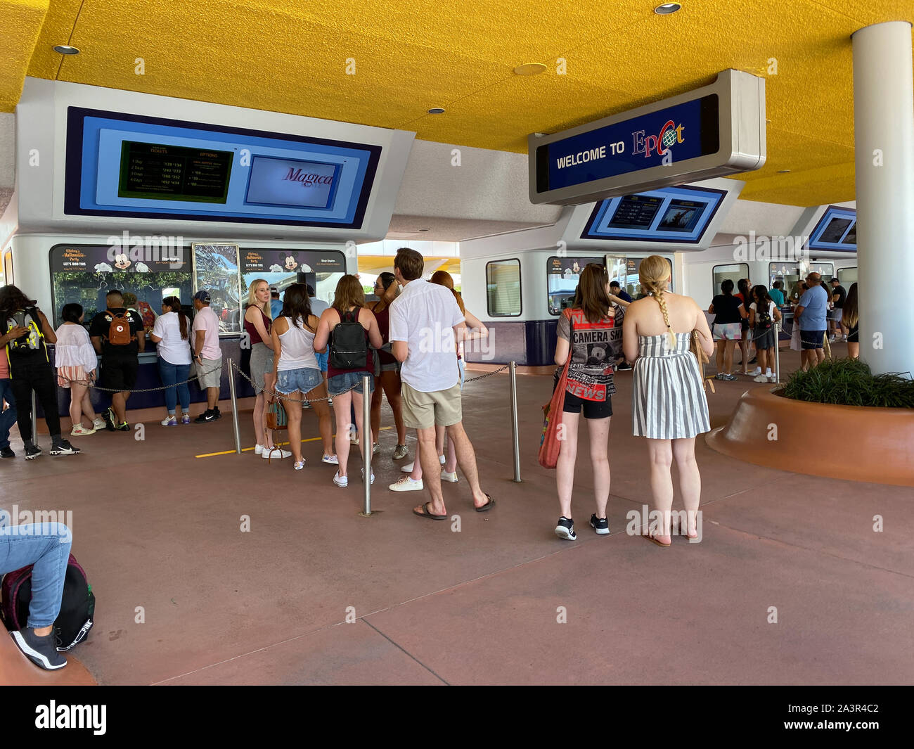Orlando,FL/USA10/5/19 The ticket booths in Disney World EPCOT theme