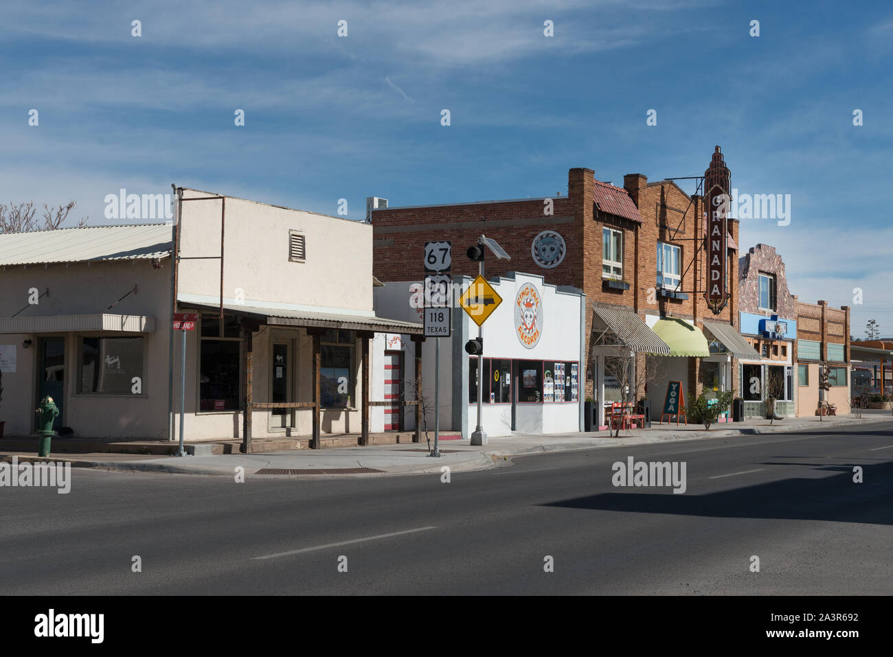 Street scene in downtown Alpine, Texas Stock Photo - Alamy