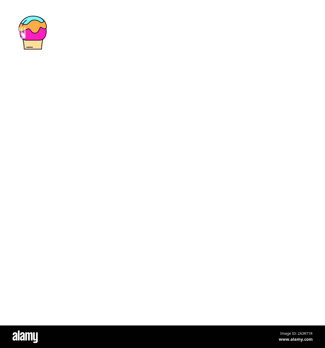 ice cream sweet and candies icon line fill illustration Stock Vector ...