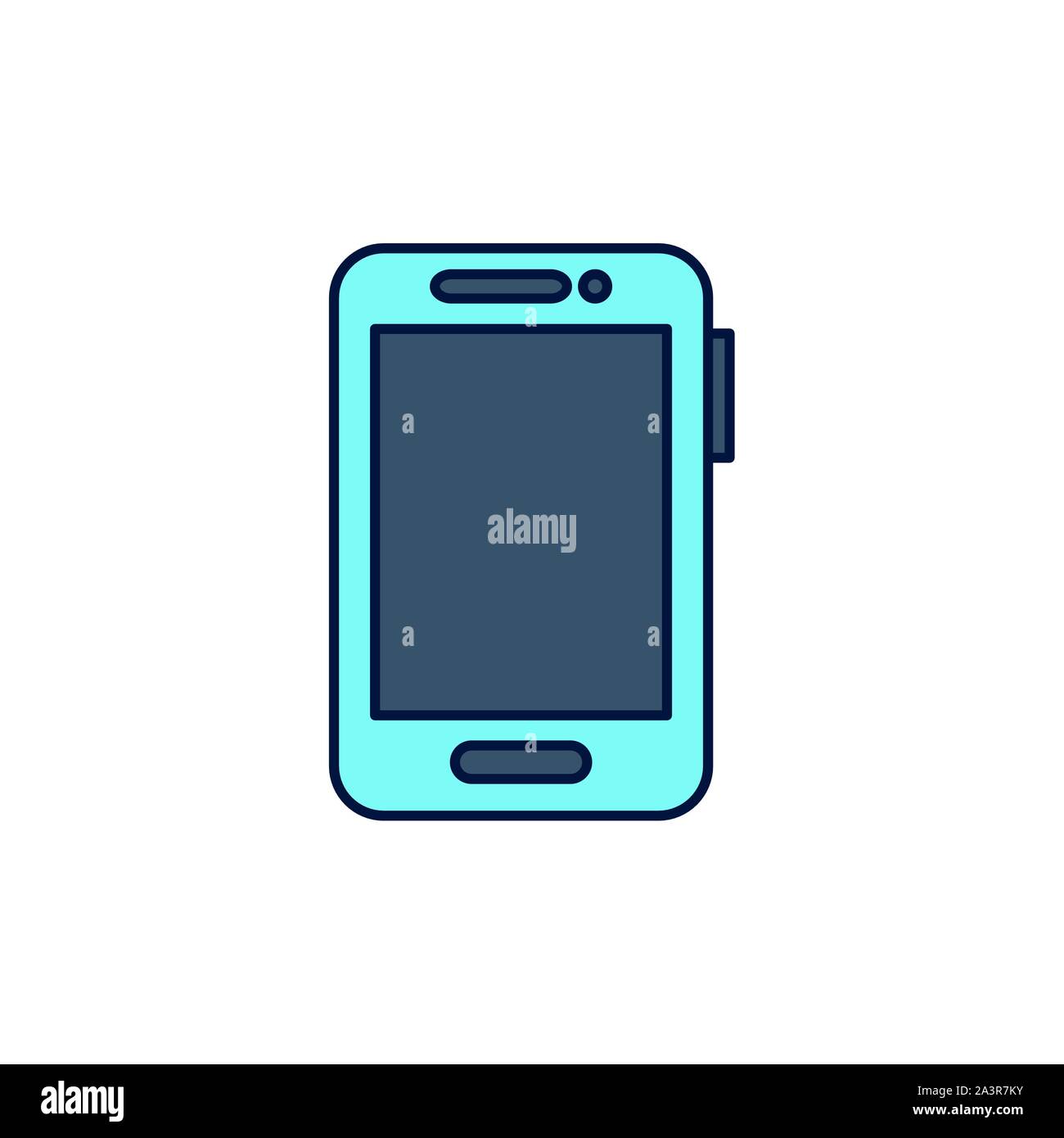 smartphone device technology icon line fill illustration Stock Vector