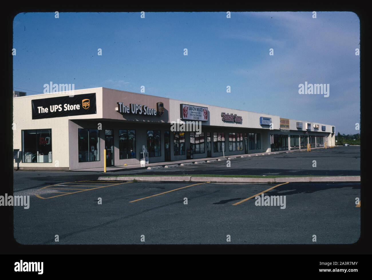 Strip mall, Post Falls, Idaho Stock Photo Alamy