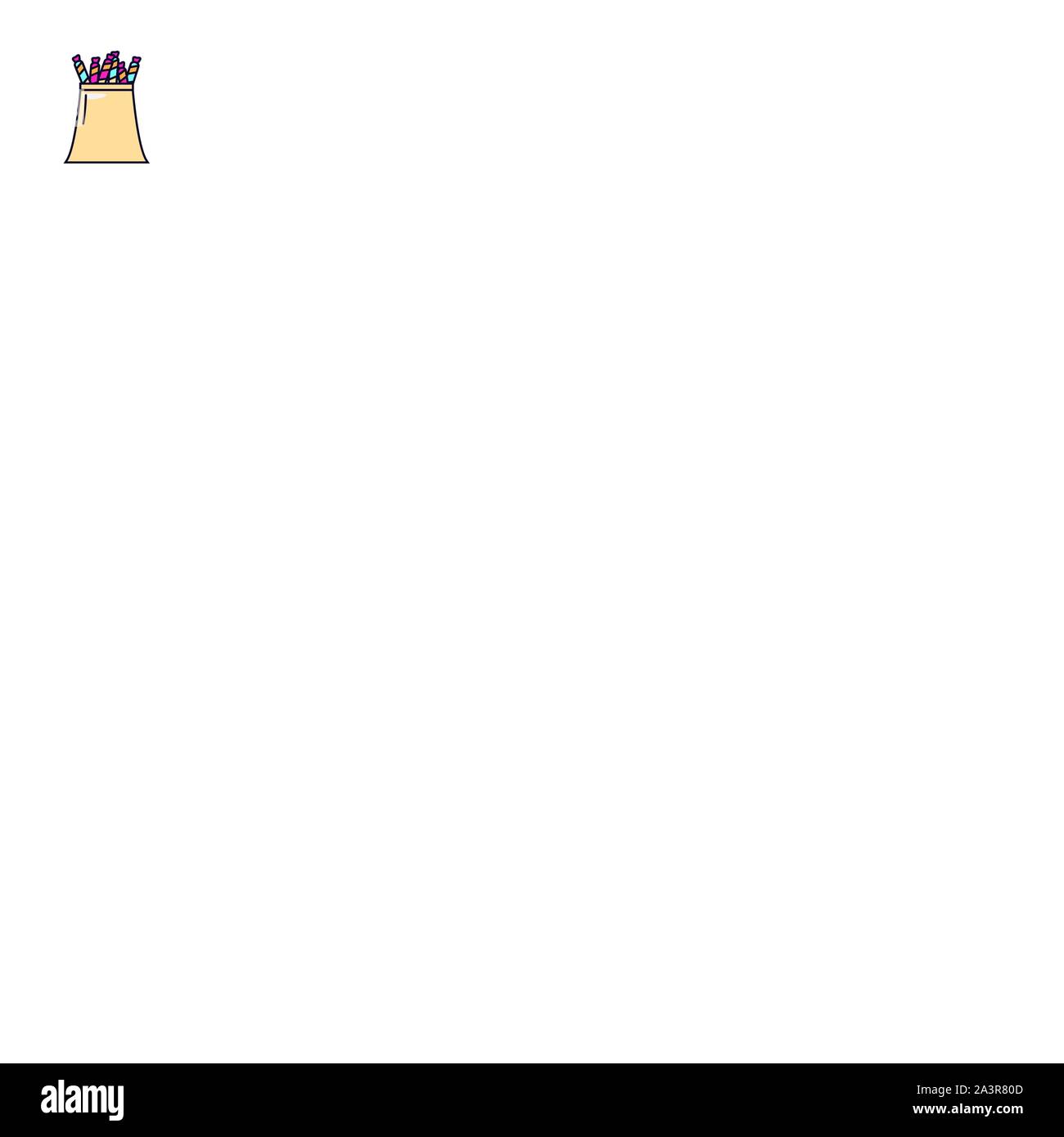 container with bars sweet and candies icon line fill illustration Stock ...