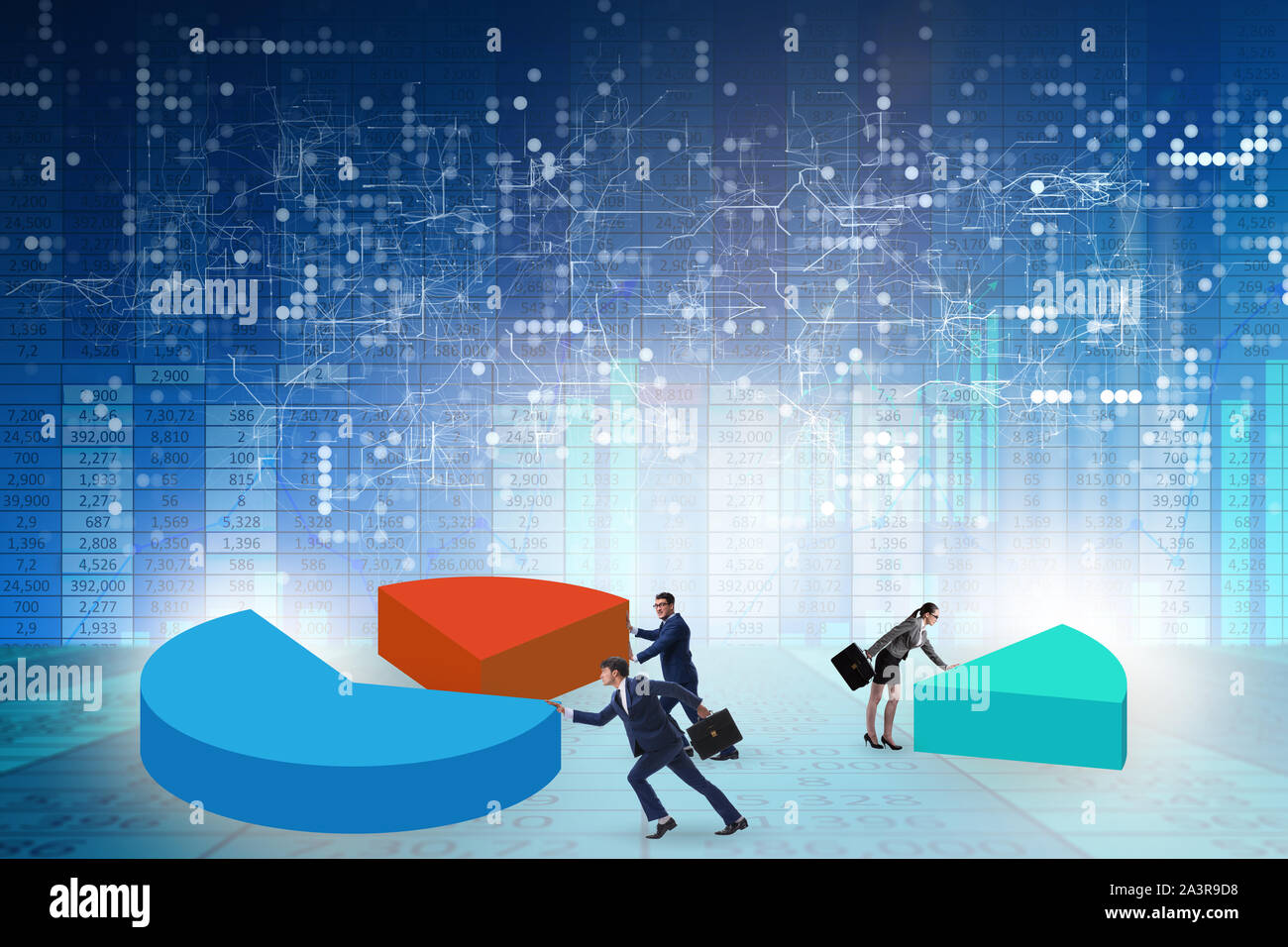 Business analytics concept with the pie chart Stock Photo - Alamy