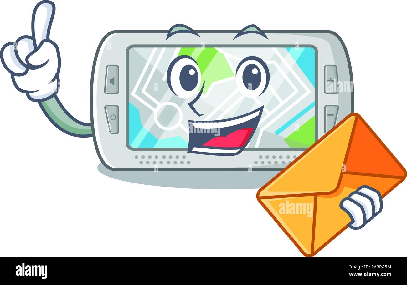 Envelope Positioning With envelope global positioning system isolated the character Stock ...