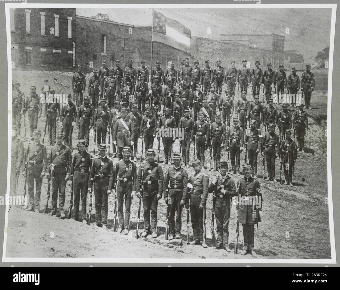 Sumter Light Guards, Company K, 4th Regiment Georgia Volunteer Infantry, CSA. April 1861 Stock Photo