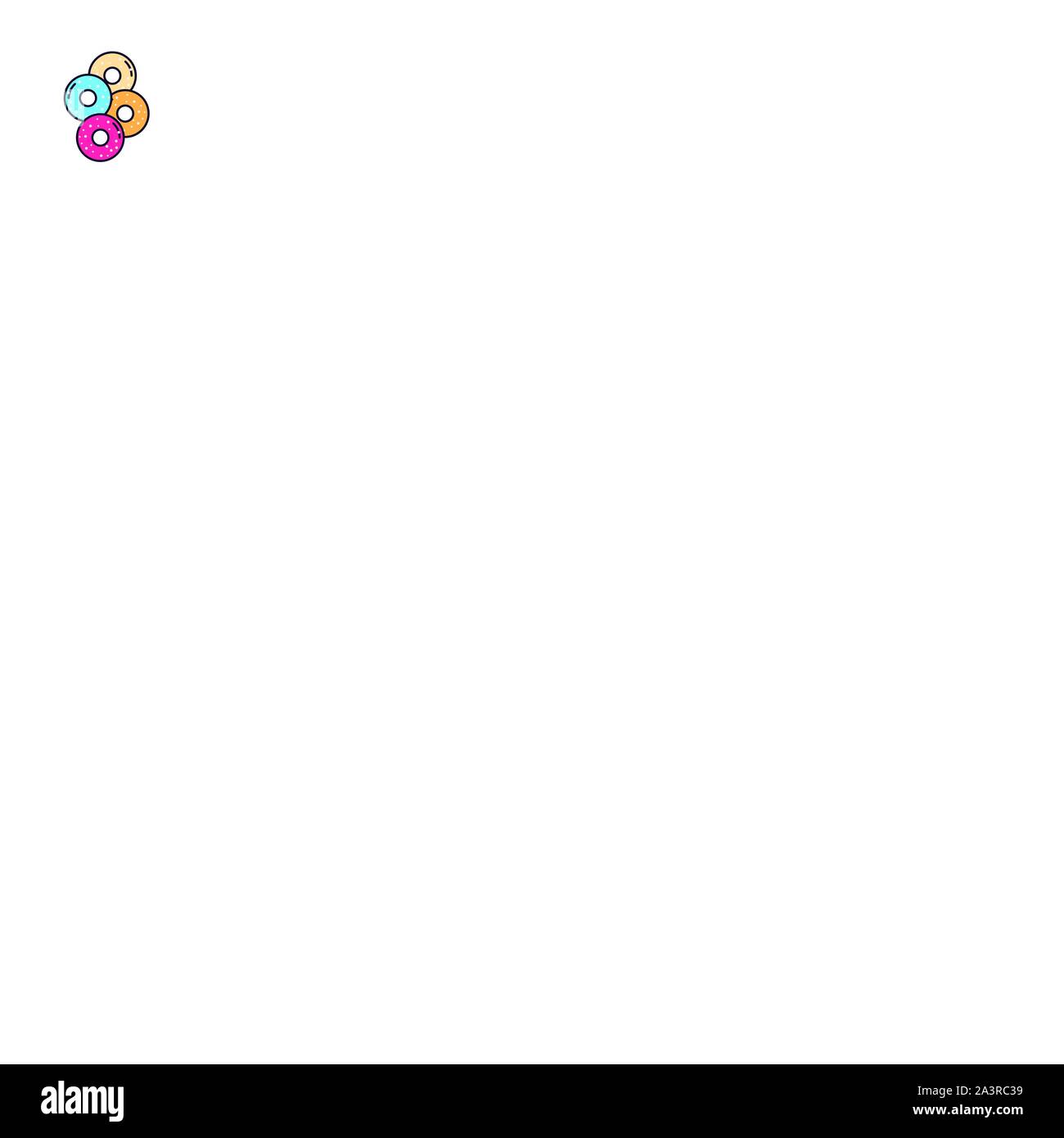 donuts sweet and candies icon line fill illustration Stock Vector Image ...