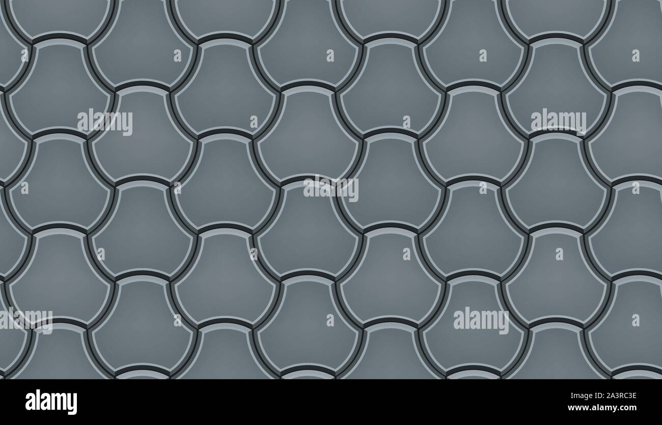 Seamless pattern of milano cobblestone pavement Stock Vector