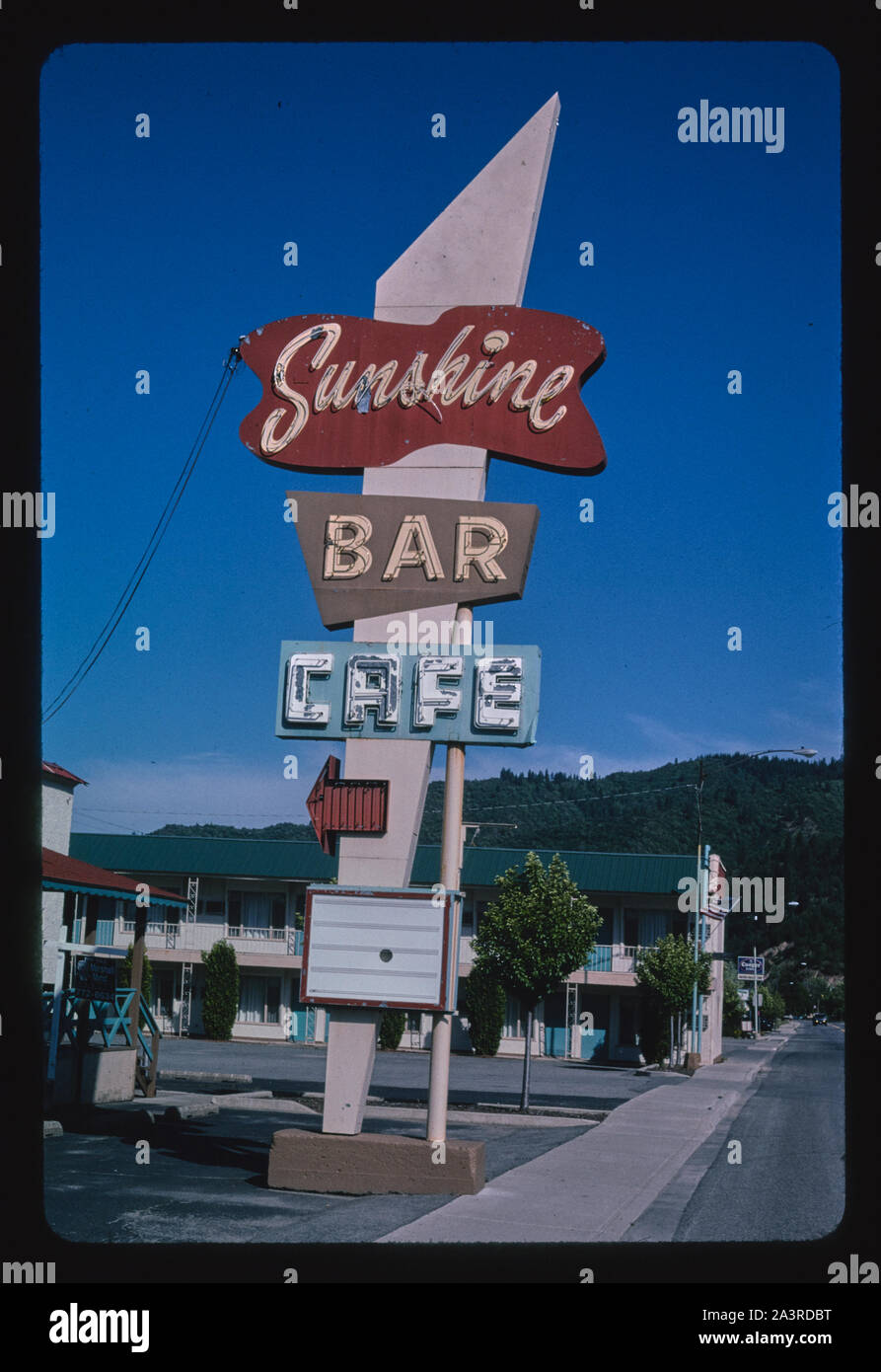 Sunshine Bar Cafe sign, Highway 10, Kellogg, Idaho Stock Photo Alamy