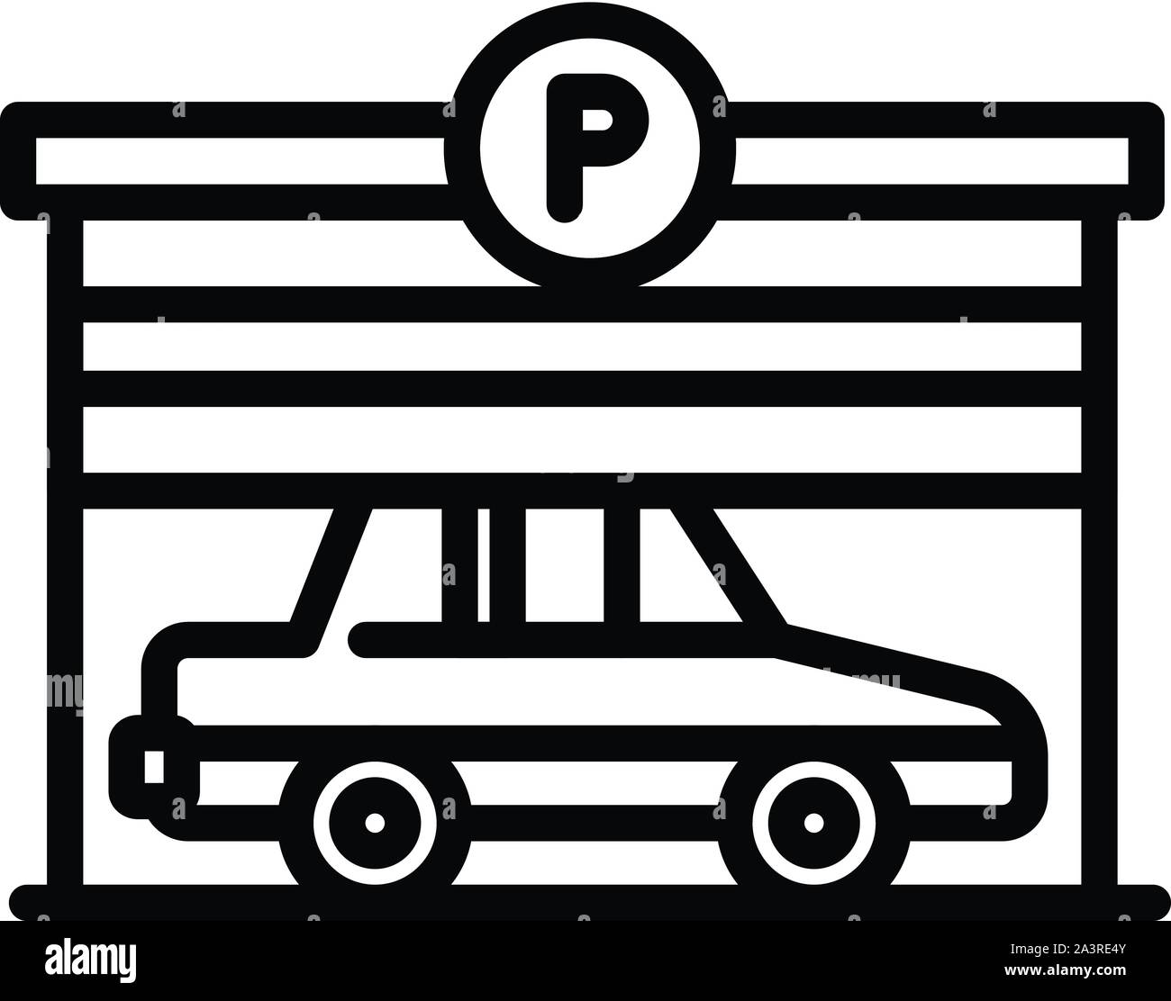 Parking garage icon, outline style Stock Vector Image & Art - Alamy
