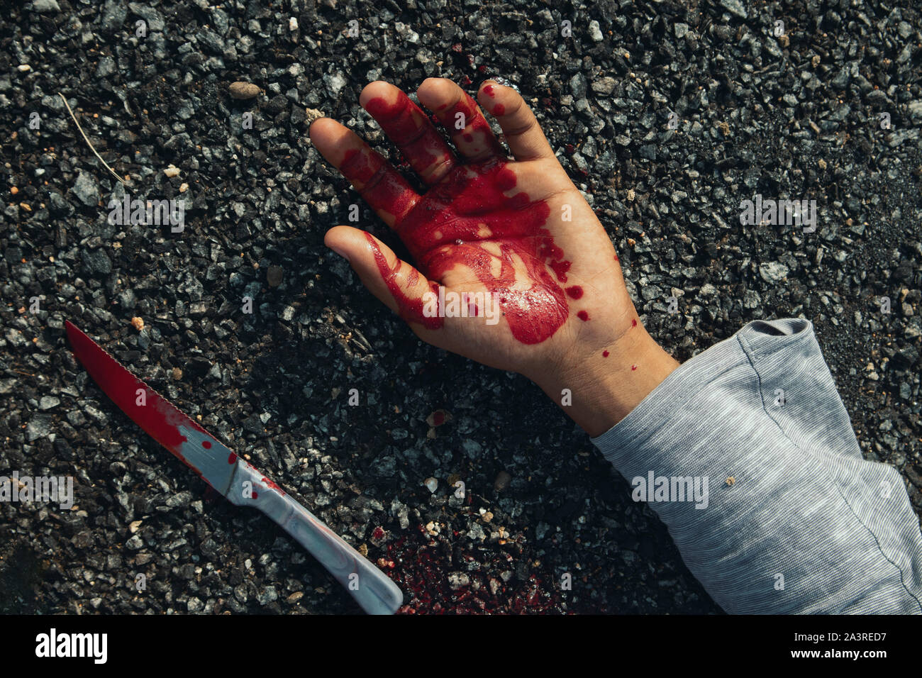 Blood bleeding hand hi-res stock photography and images - Alamy