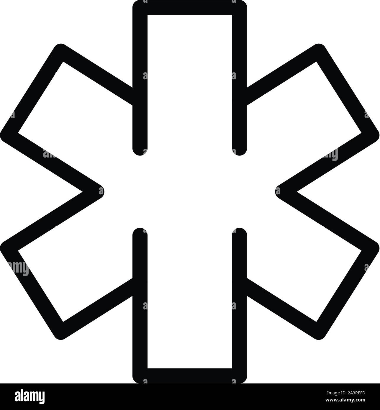 Emergency icon, outline style Stock Vector