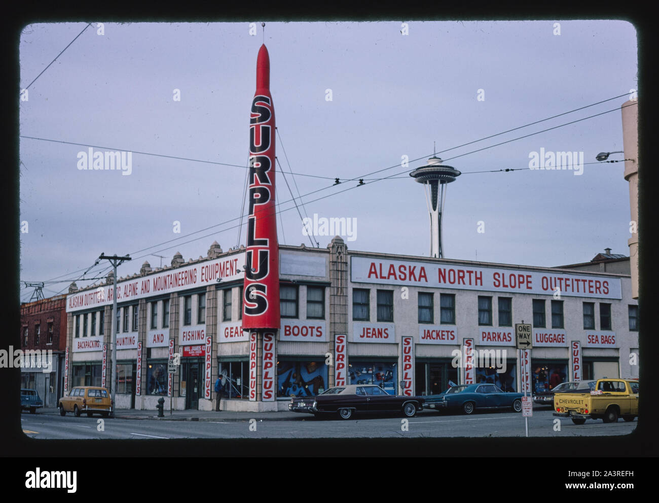 Surplus Store, horizontal, 1st Avenue & Battery Street, Seattle