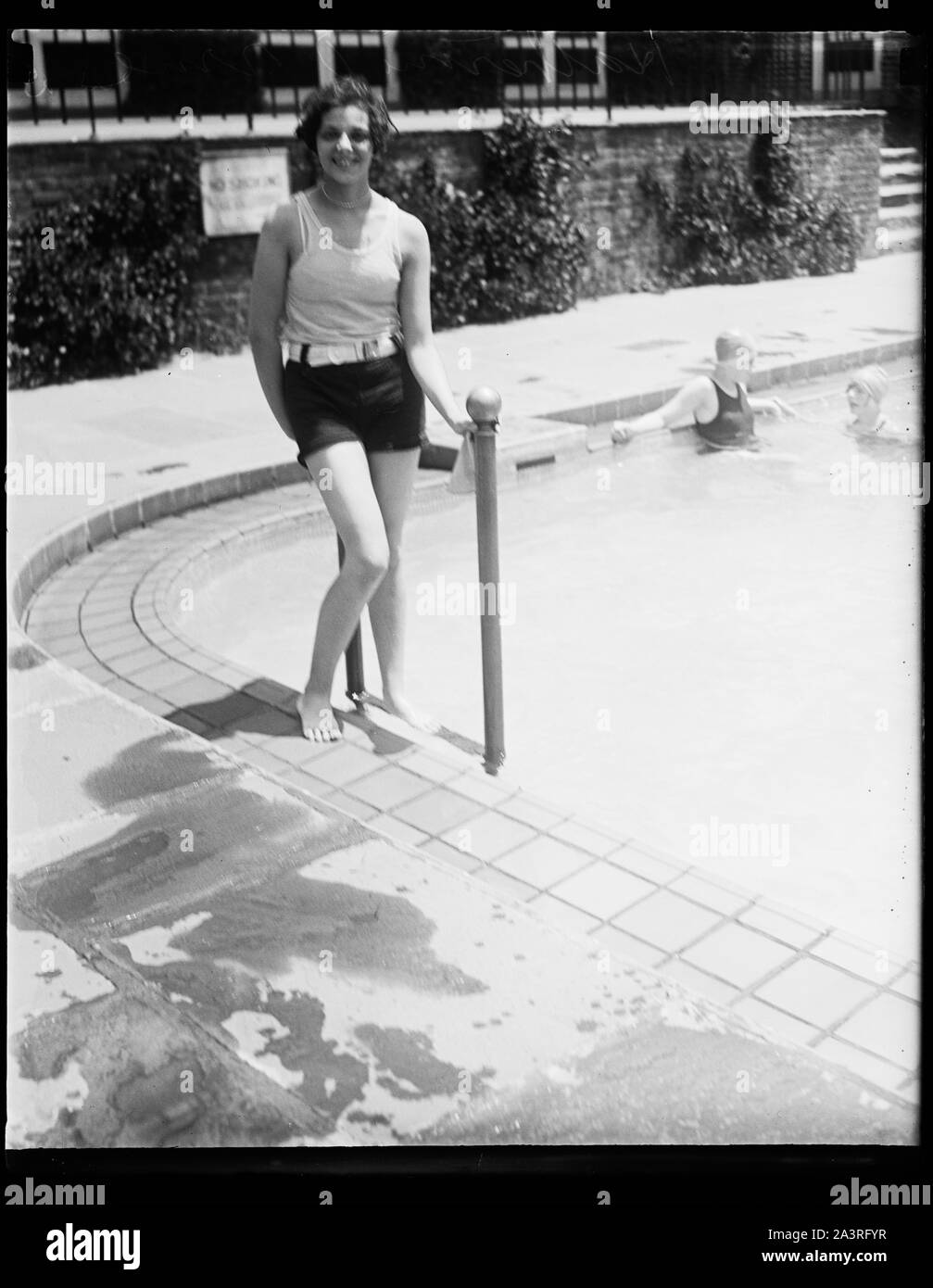 Swimming pool sports Black and White Stock Photos & Images - Alamy