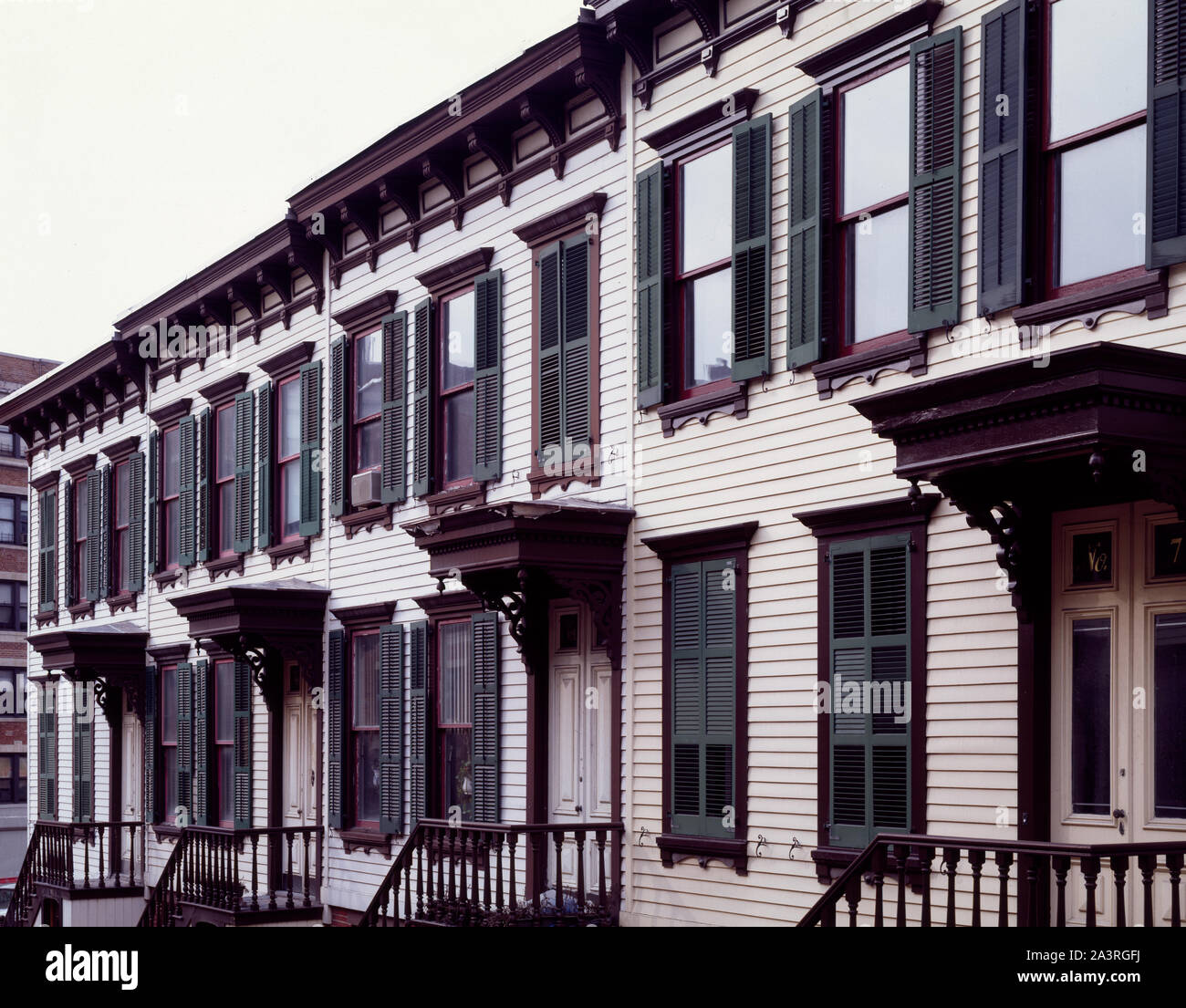 Sylvan Terrace's 1882 row houses in Upper Manhattan, New York, New York