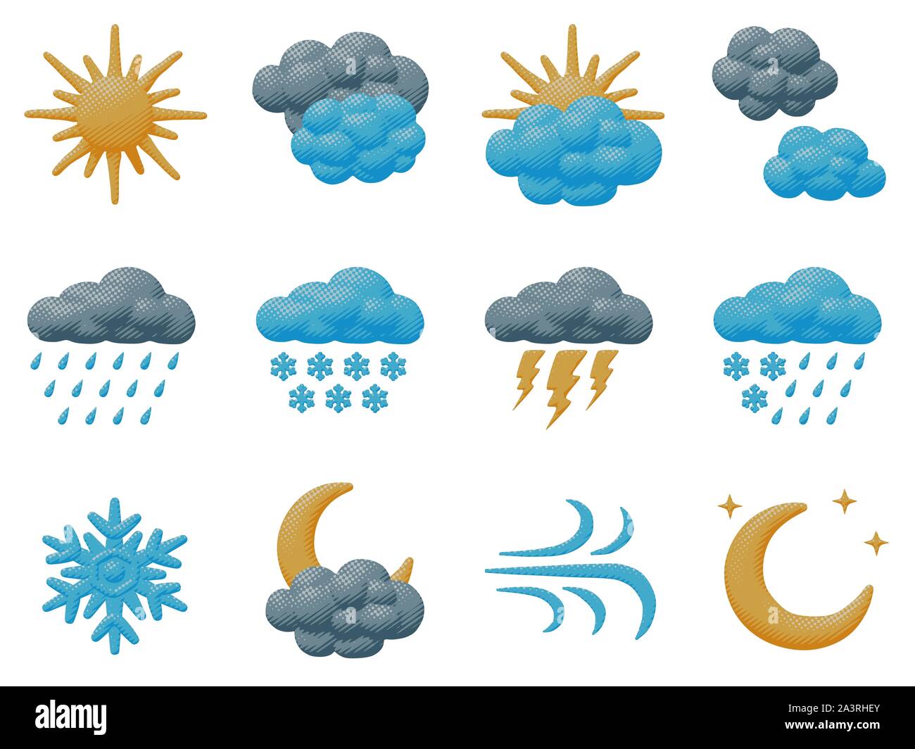 Windy Weather Vector Art & Graphics