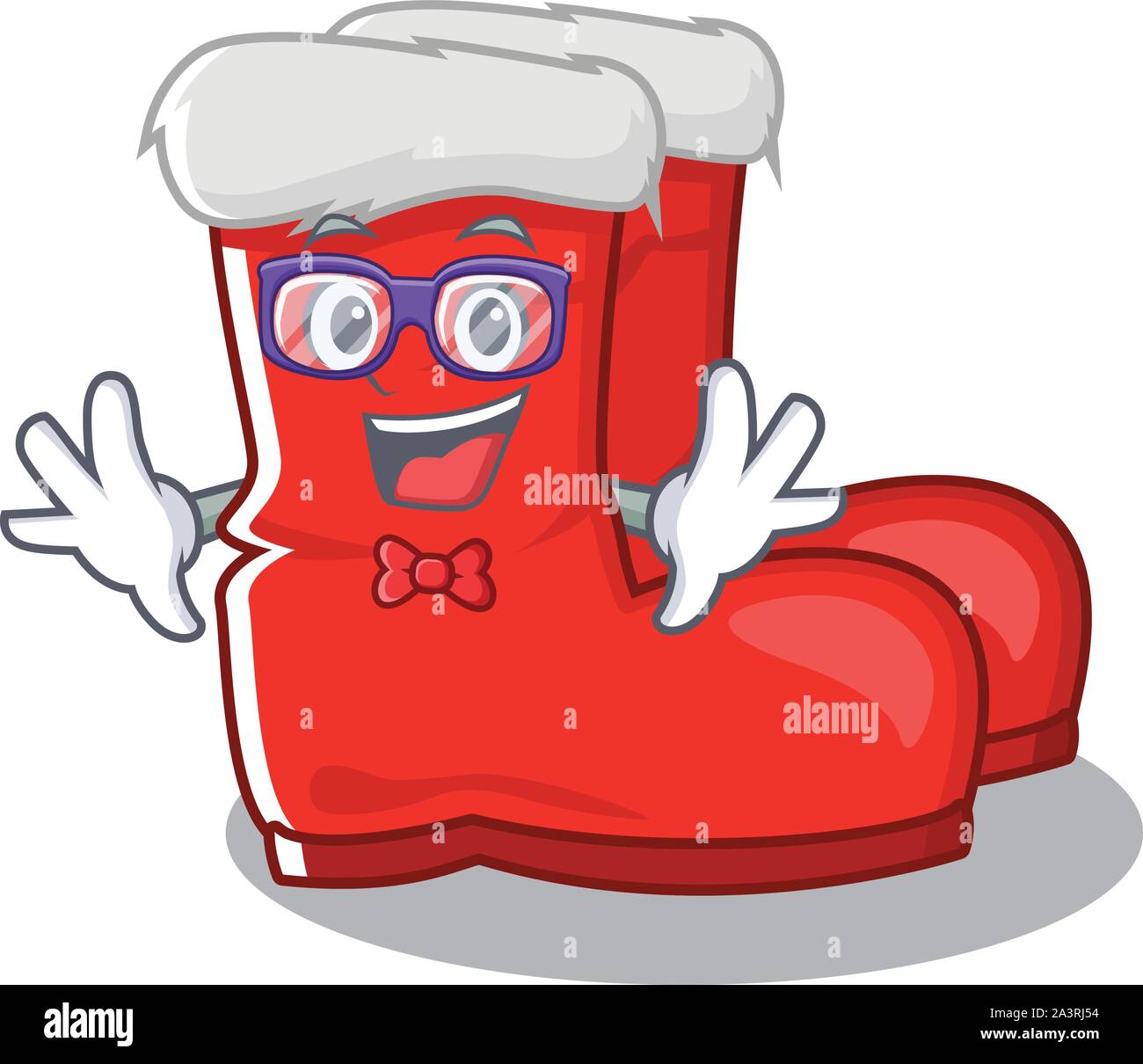 Geek santa boots on cartoon shoe rack Stock Vector Image & Art Alamy