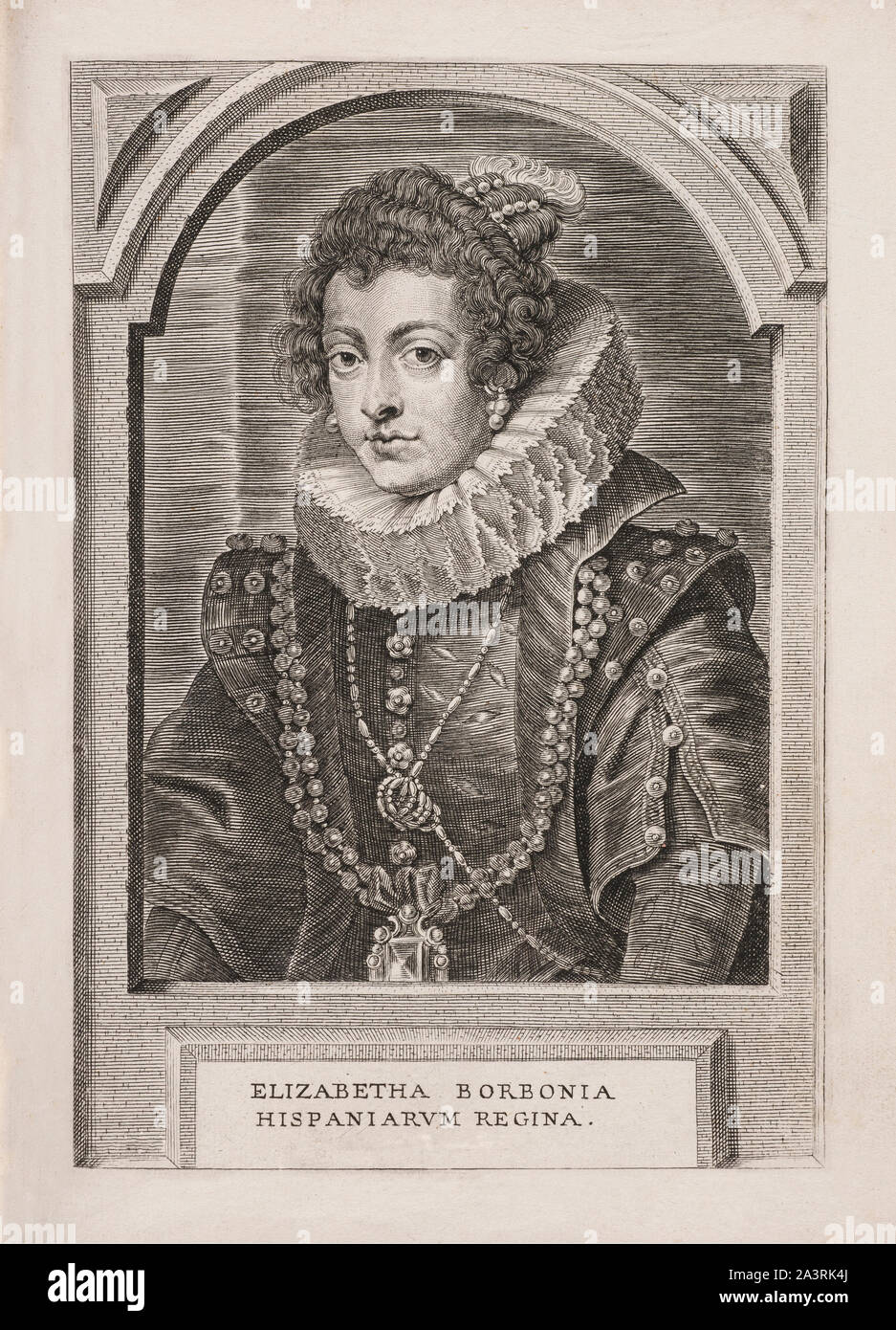 Elisabeth of France (1602 – 1644) was Queen consort of Spain (1621 to 1644) and Portugal (1621 to 1640) as the first spouse of King Philip IV of Spain Stock Photo