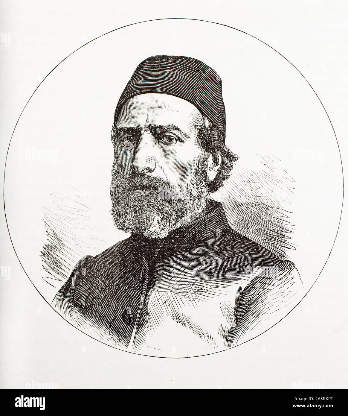 Ibrahim Edhem Pasha (1819–1893) an Ottoman statesman, Grand Vizier between 5 February 1877 and 11 January 1878 Stock Photo