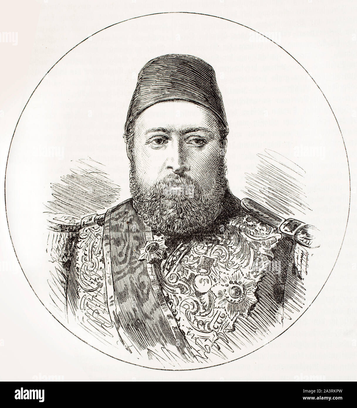 Mekhmed Redif-pasha (1836-1907) the officer and the official in the Ottoman Empire. Was a commander of the first army and the commander-in-chief of th Stock Photo